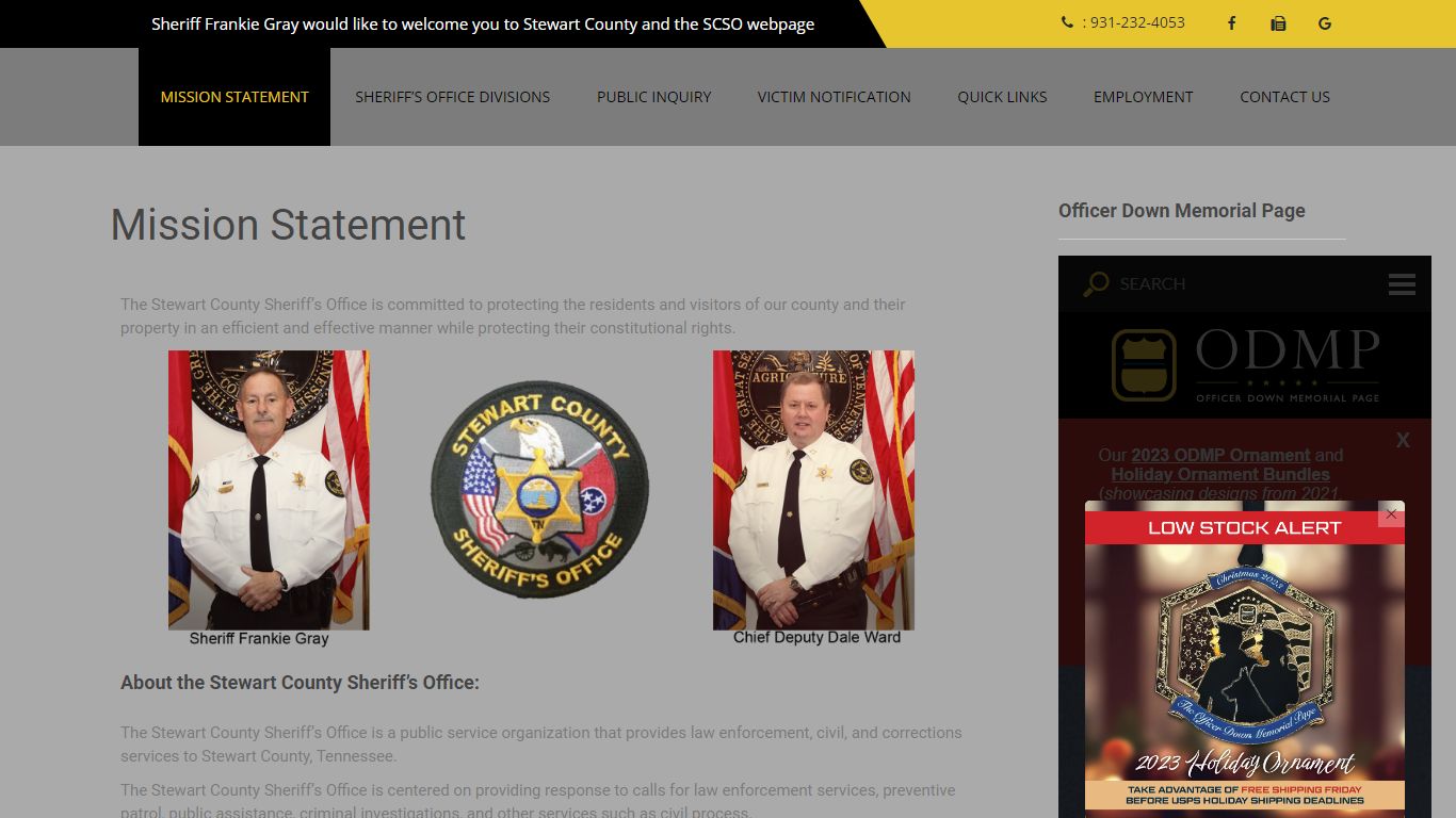 stewartcountysheriff.com - Mission Statement