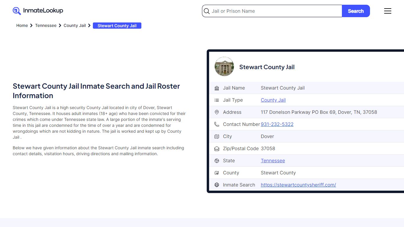Stewart County Jail Inmate Search, Jail Roster, Bookings, Arrests ...